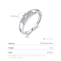 Pur 925 argent Sterling mode fête Zircon femme bague pour femmes bijoux fins Double couche lignes CZ anneaux
