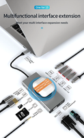 13-in-1 Aluminium legierung USB 3.1 Hub Drahtloses Laden 13-in-1-Dockingstation für HDTV VGA Typ C Macbook iPhone 15 Pro Auf Lager