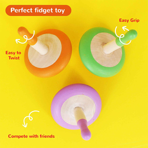 Trẻ Em Chất Lượng Cao Trẻ Em Chơi Handmade Đầy Màu Sắc | 100% Trẻ Em An Toàn | Con Quay Số Lượng Lớn <span class=keywords><strong>Fidget</strong></span> <span class=keywords><strong>Spinner</strong></span> Trompos Ngón Tay Bằng Gỗ <span class=keywords><strong>Spinner</strong></span> - Product Image 6