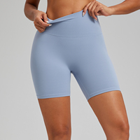 Nouveaux shorts cyclistes d'été pour femmes, taille haute, couleur unie, effet ventre plat, compression, rehaussement des fesses, extensibles dans quatre directions, anti-transpiration, vente en gros
