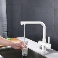 Eau chaude froide blanche mate de haute qualité et refroidisseur eau potable pétillante 5 en 1 robinet de cuisine osmose inverse robinet 5 voies