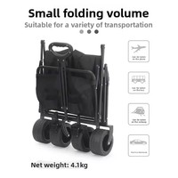 Chariot de camping pliable avec table intégrée pour pique-nique et livraison, idéal pour l'extérieur