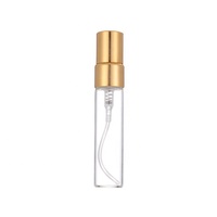 Vente en gros de flacons vaporisateurs de parfum de voyage de 2 ml, 3 ml, 5 ml, 10 ml, flacons de parfum en verre en forme de cylindre avec bouchon vaporisateur
