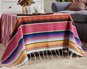 Manta mexicana Cubierta de mesa al aire libre Fiesta Manta de sarape mexicana Mantel <span class=keywords><strong>para</strong></span> decoraciones de boda de Fiesta Mexicana - Product Image 4