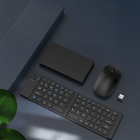 Ensemble cadeau d'entreprise promotionnel, clavier Bluetooth rechargeable en plastique de luxe, pliable, cadeau de fin d'année, logo personnalisé, événement d'ouverture
