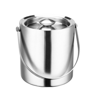 Classic Stainless Steel Camping Keep Cool Double Wall <strong>Ice</strong> <strong>Bucket</strong> <strong>with</strong> Tong and <strong>Lid</strong> - Product Image 1