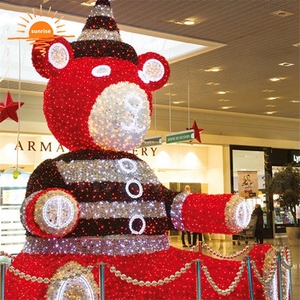 Décoration <span class=keywords><strong>de</strong></span> Noël géante LED d'extérieur <span class=keywords><strong>2022</strong></span>, grand motif d'ours en peluche 3D, lumières - Product Image 1