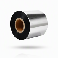 Pita Resin Lilin 110mm 300m Industrial Thermal TTR Tahan Gores Tinggi Kompatibel dengan Printer Label HP untuk Pita Dot Matrix