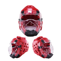 Casque de protection transparent détachable en NBR+PVC pour adultes et enfants, visière professionnelle pour l'entraînement au Taekwondo et à la boxe, protection de la tête