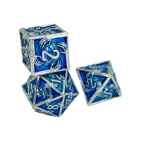 Ensemble de dés en métal de haute qualité personnalisés, fabricants de dés, dés polyédriques en métal pour jeux de société DND