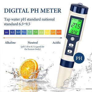 Testeur d'eau portable, testeur de pH/<span class=keywords><strong>TDS</strong></span>/salinité/température et EC 5 en 1, <span class=keywords><strong>TDS</strong></span>, kit de test d'aquarium et de <span class=keywords><strong>piscine</strong></span> d'eau salée - Product Image 5