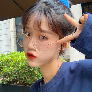 Montures de lunettes rétro irrégulières pour femmes, monture complète, anti-UV, anti-lumière bleue, tendance mode, style coréen, lunettes optiques - Product Image 5