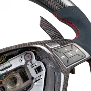 Volant en fibre de carbone pour Mercedes Benz W204 W205 W212 W213 W217 W218 A <span class=keywords><strong>C</strong></span> E CLS GLC 2010 2011 2012 2013 2014 2015 - Vente en gros - Product Image 5