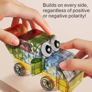PUNGROW <span class=keywords><strong>4D</strong></span> Diy deslumbrante bloques magnéticos rompecabezas juguetes enlace <span class=keywords><strong>cubo</strong></span> juguetes educativos bloques de construcción azulejo para niños - Product Image 6