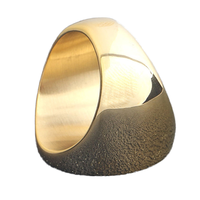 Bague tendance en acier inoxydable doré, sceau magique occulte du Seigneur Mammon, démon, clé de Salomon, roi Asmoday, origines, alliance