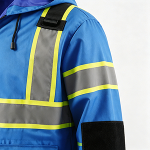 Customizable Logo Raincoat Hi Vis Reflective Breathable Waterproof Winter Jacket for Spring Reflective Safety Clothing - Product Image 5