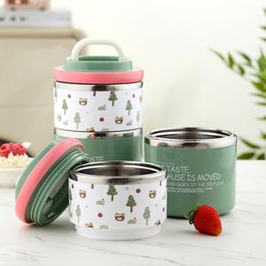 <span class=keywords><strong>Lunch</strong></span> <span class=keywords><strong>Box</strong></span> a 2 Strati (660ML+400ML) 304 # Contenitore per Pranzo in Acciaio Inox, Porta Pranzo Portatile Facile da Pulire per Adulti, Ufficio e <span class=keywords><strong>Bambini</strong></span> a Scuola - Product Image 3