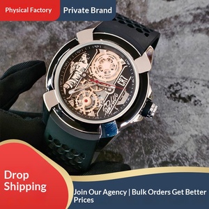 Orologio da Uomo Tourbillon Czech CR7 con Quadrante Grande, Movimento al Quarzo, Cassa in Lega, Cinturino in Silicone, Vetro in Cristallo, Lancette, Stile Business e Moda - Product Image 2