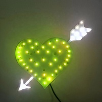 Barre lumineuse à 54led RGB cœur d'amour pour voiture, livraison gratuite, éclairage automobile