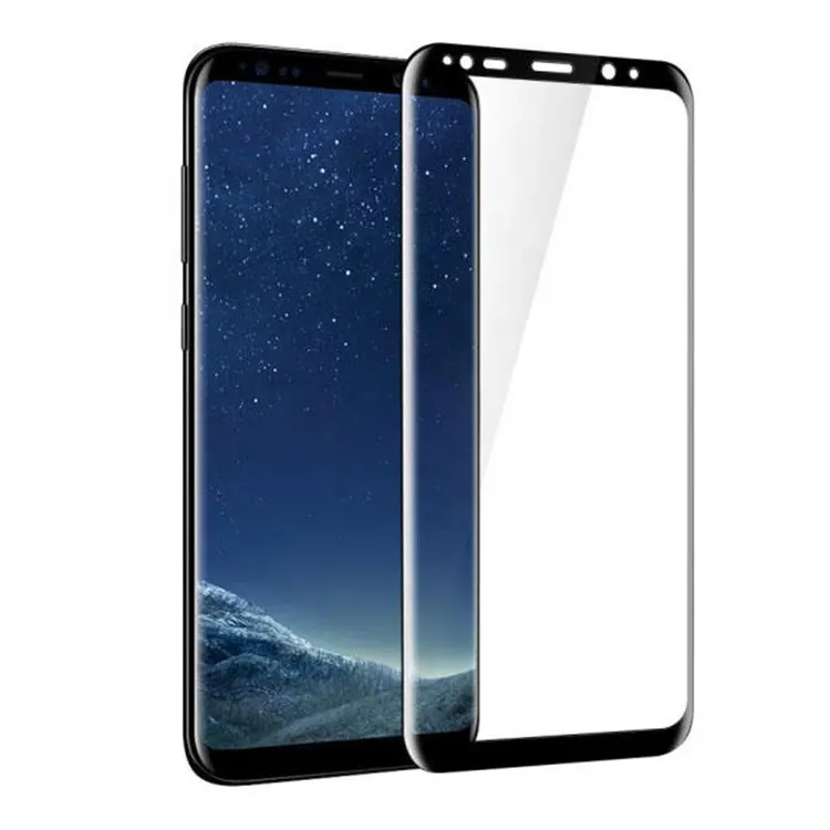 Coque 3D en verre trempé écologique pour Samsung Galaxy S8 Plus, S9 Plus, film adhésif avec bord incurvé, sans colle