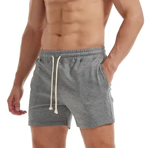 French Terry Shorts Men OEM Mens Gym Sports Cotton Shorts Comfortable French Terry Athletic Jogger Shorts For Men Sweat Custom Shorts Men