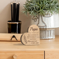 Décorations de table en bois de style simple pour étagère de salle à manger cadeaux de pendaison de crémaillère