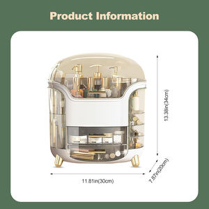 Boîte de rangement cosmétique multifonctionnelle transparente, étanche et anti-poussière pour maquillage, bijoux et soins de la peau – Vente en gros - Product Image 3