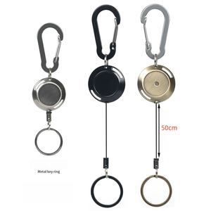 Porte-badge rétractable en métal facile à tirer avec mousqueton, boîtier en ABS robuste, logo personnalisé, portable et durable - Product Image 6