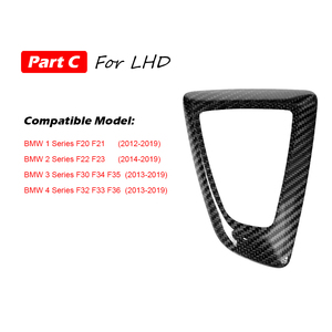 ฝาครอบแผงเกียร์คาร์บอนไฟเบอร์สำหรับ BMW ซีรีส์ 1 2 3 4 รุ่น F20 F21 F22 F23 F30 F34 F35 F32 F33 F36 สติ๊กเกอร์ตกแต่งคาร์บอนไฟเบอร์ - Product Image 4