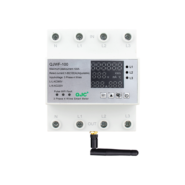 QJC High Quality HOT SELL Smart Life(tuya) App Smart Home Tuya WiFi 3-Phase Smart Meter and Energy Protector