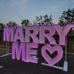 Insegna Luminosa 3D in Acrilico con Lettere Grandi Scintillanti, Effetto Luce Colorata Rosa e Rossa, per Pubblicità e <span class=keywords><strong>Aziende</strong></span> - Product Image 3