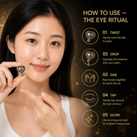 Sérum pour les yeux en capsules personnalisées OEM, peptides, HPR, niacinamide, lisse les ridules, atténue les cernes, soin des yeux, cosmétiques