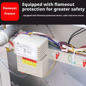 Cuisinière à gaz à haute flamme HELAXEN pour restaurant commercial, certifiée 3C, en acier inoxydable, facile à nettoyer, compatible gaz naturel - Product Image 5