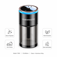 Diffuseur d'arômes et humidificateur de voiture YUEHANGTC avec projection étoilée, atomisation nano et extraction de plantes en verre