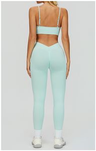 Abbigliamento Donna Leggings Yoga con Vita a V e Arricciatura Abbigliamento Sportivo Femminile Completi Yoga Senza Cuciture Abbigliamento Fitness - Product Image 3