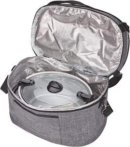 <strong>Slow</strong> <strong>Cooker</strong> <strong>Bag</strong> for Crock-Pot 6-8 Quart Insulated Travel Carrier with Easy to Clean Lining Carry Case with Top Zip Compartment - Product Image 3