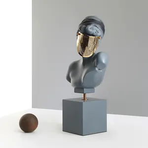 Escultura artística abstrata, grande moderna famosa escultura de cabeça de venus para decoração de hall