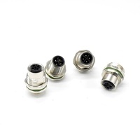 Connecteur d'alimentation circulaire industriel M12 S Code 3 broches PE IP67/IP68 étanche pour équipement d'automatisation