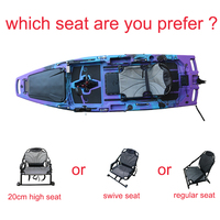 Kayak de pêche en mer Vicking de 9 pieds avec propulsion à pédales, 1 personne, hélice en HDPE, canoë modulaire prêt pour moteur