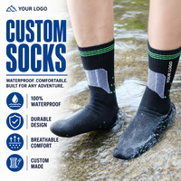 Chaussettes de randonnée imperméables respirantes antidérapantes à 3 couches avec logo personnalisé pour hommes et femmes