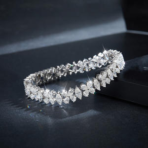 All Fashions Men <b>Women</b> Moissanite <b>Silver</b> Bracelet Dia Jewelry Handcrafted Fashion <b>Bangle</b> - Product Image 3