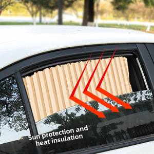 Rideau de fenêtre magnétique universel direct d'usine pare-soleil latéral intérieur de voiture avec matériau en tissu de protection solaire d'isolation thermique - Product Image 3