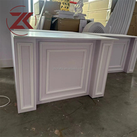 ZKAI Fabrikgefertigter Hochzeits-Dekorationstisch aus Acryl, Weißer Rechteckiger Podesttisch, Acryl-PVC-Esstisch für Hochzeiten und Feiern