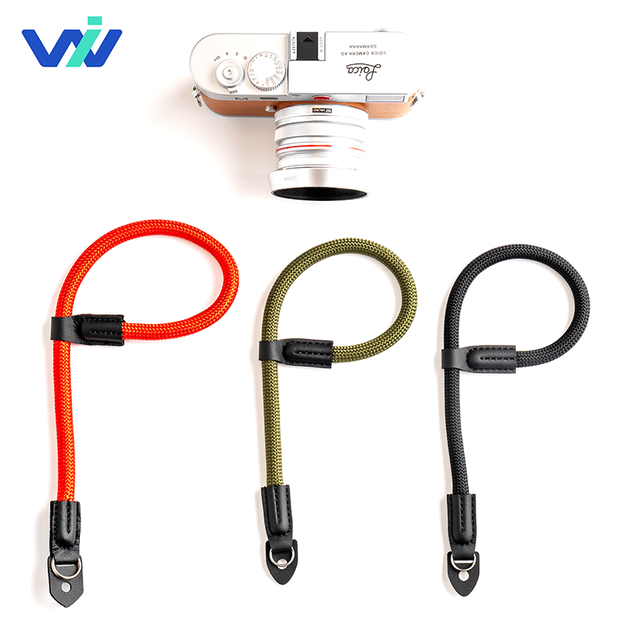 Climbing Rope Mirrorless Camera Round Cord DSLR & Mirrorless Hand Strap with Carabiner Adjustable Lanyard Wrist Strap