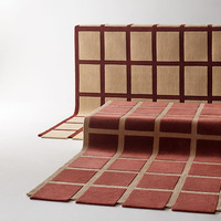 Tapis personnalisé écologique antibactérien, rencontre irrégulière, simple, polyvalent, design artisanal, salon, chambre à coucher