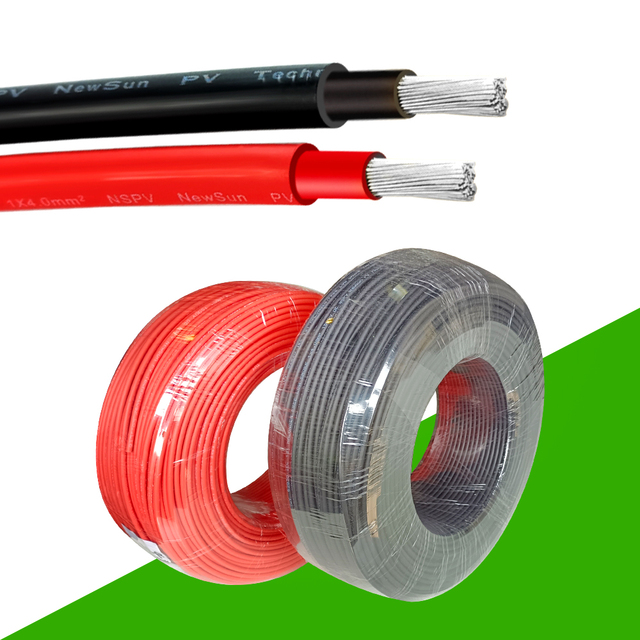 H1Z2Z2-K NSPV Solar DC Cable 1500VDC Model 62930 IEC 131 100mm2 Black Copper Tinned Wire XLPE Stranded Rubber Red