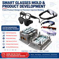 Moule d'injection haute précision pour lentilles optiques, conception de moule personnalisée multi-cavités pour équipement de lunettes VR/AR, moulage par injection