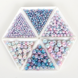 4/6/8/10mm Multi Colors <strong>Plastic</strong> ABS Loose Pearl Round <strong>Beads</strong> for DIY Jewelry Scrapbook Craft Decoration Making - Product Image 4