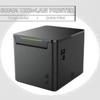 Printer Thermal USB LAN dengan Pemotong Otomatis 203dpi Kertas 80mm untuk Supermarket Dapur Restoran Tersedia