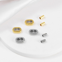 2023 composants de bijoux Offre Spéciale 3D or dur en forme de 8 boucle de réglage de corde en cuir en acier inoxydable pour la fabrication de bracelets